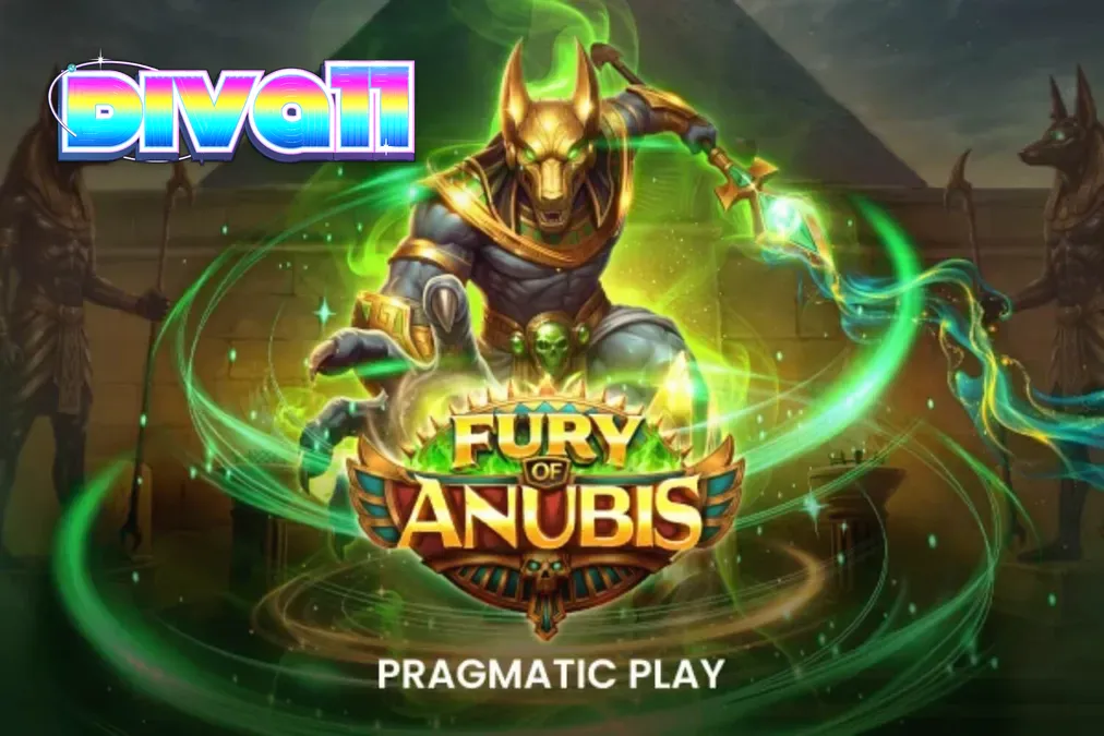 Tampilan visual slot Fury of Anubis dengan tema Mesir kuno yang gelap